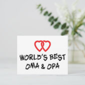 Best Oma & Opa Gift ter wereld Briefkaart (Staand voorkant)