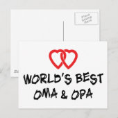 Best Oma & Opa Gift ter wereld Briefkaart (Voorkant / Achterkant)