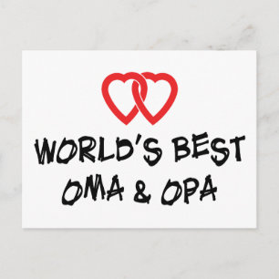 Best Oma & Opa Gift ter wereld Briefkaart