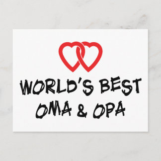 Best Oma & Opa Gift ter wereld Briefkaart