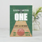 Best one First Birthday Invitation Kaart (Staand voorkant)