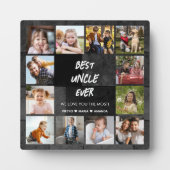 Best oom Ever 12 Photo Collage Plaque Fotoplaat (Voorkant)