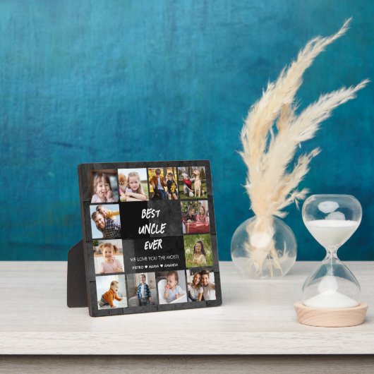 Best oom Ever 12 Photo Collage Plaque Fotoplaat (Insitu)