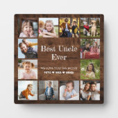Best oom Ever 12 Photo Collage Plaque Fotoplaat (Voorkant)