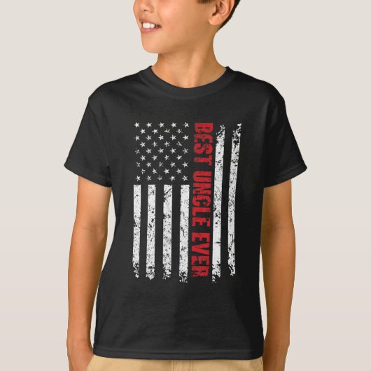 Best oom Ever American Flag Gift voor oom T-shirt (Voorkant)