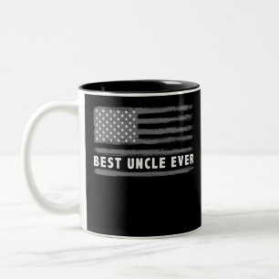 Best oom Ever American Flag Tweekleurige Koffiemok
