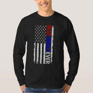 Best oom Ever American Flag Vaderdag T-shirt