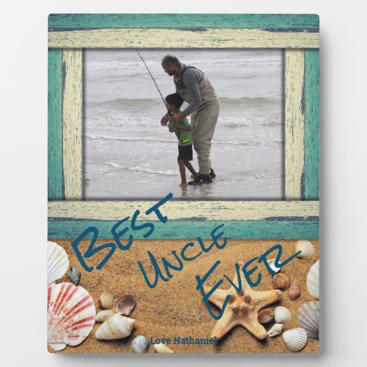 Best oom Ever Beach Zee Persoonlijk Fotocadeau Fotoplaat (Voorkant)
