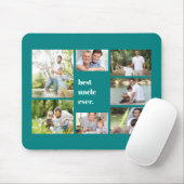 Best oom Ever Blauwgroen Photo Collage Muismat (Met muis)