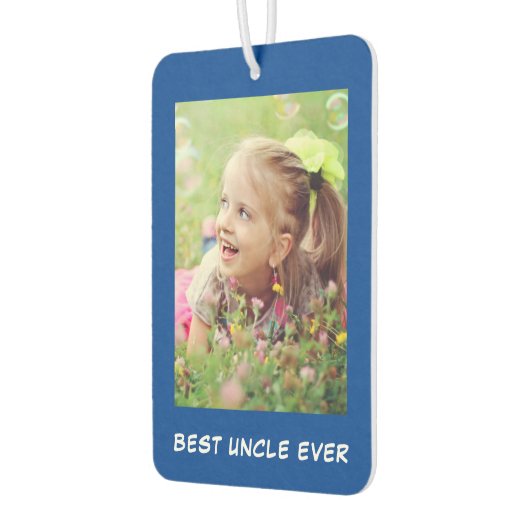 Best oom Ever Blue - Aangepaste foto's Luchtverfrisser (Links)