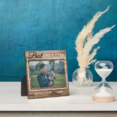 Best oom Ever Custom Photo Rustic Brown Wood Fotoplaat (Insitu)