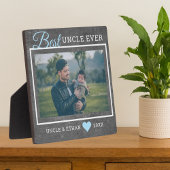 Best oom Ever Custom Photo Rustic Chalkboard Fotoplaat
