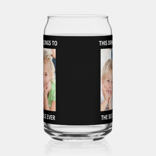 Best oom Ever Foto Blikvorm Glas (Links)