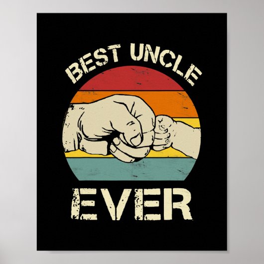 Best oom Ever Funny  Retro Lovers Poster (Voorkant)
