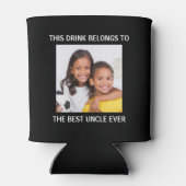 Best oom Ever Photo Black Blikjeskoeler (Achterkant)