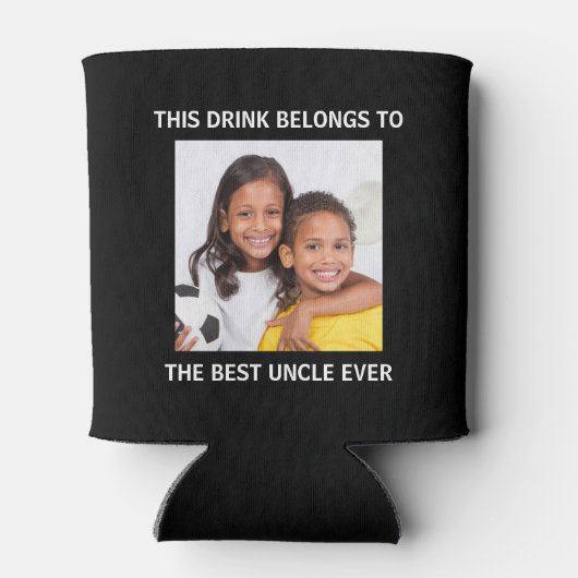 Best oom Ever Photo Black Blikjeskoeler (Achterkant)