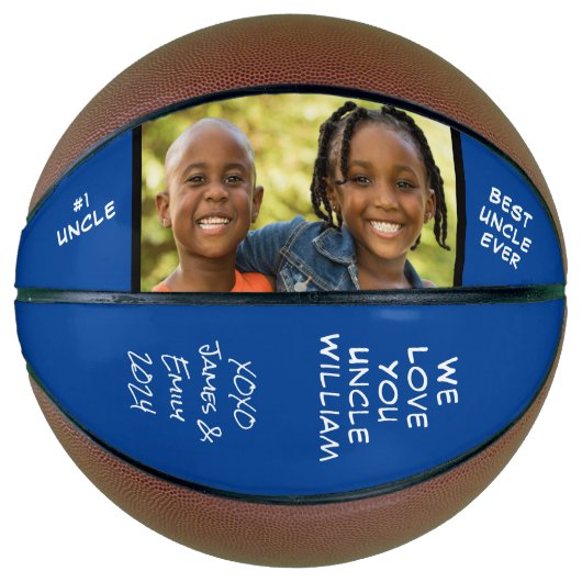 Best oom Ever Photo Blue Basketbal (Voorkant)