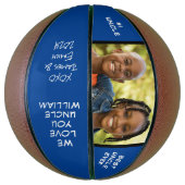 Best oom Ever Photo Blue Basketbal (Verticaal)