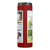 Best oom Ever Photo Collage Maroon White Thermosbeker (Achterkant)