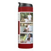 Best oom Ever Photo Collage Maroon White Thermosbeker (Geroteerd rechts)