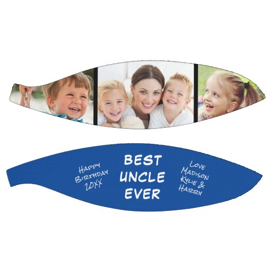 Best oom Ever Photo Persoonlijk Blauw Basketbal (Panelen)