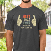 Best oom Ever Pointing Finger Niece Nephew Names T-shirt