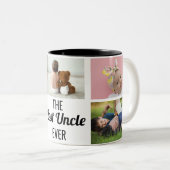 Best oom Ever - Vaderdag Foto Tweekleurige Koffiemok (Voorkant rechts)