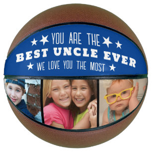 Best oom Ever We houden van je 3 Foto Collage Blue Basketbal