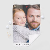 Best oom Niece Nephew Foto van de wereld Golfhanddoek (Insitu)