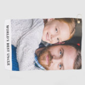 Best oom Niece Nephew Foto van de wereld Golfhanddoek (Horizontaal)