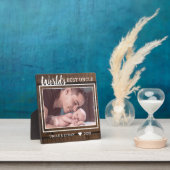 Best oom oom Custom Photo Rustic Brown Wood Fotoplaat (Insitu)