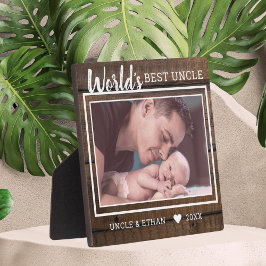 Best oom oom Custom Photo Rustic Brown Wood Fotoplaat