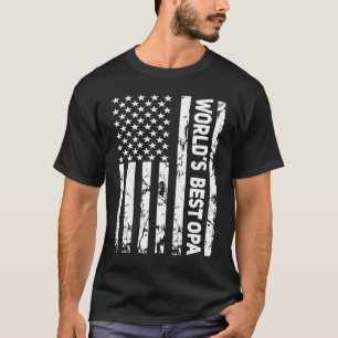 Best Opa American Flag German Grandpa Opa T-shirt