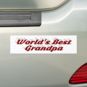 Best opa burgundy text bumpersticker (Op auto)