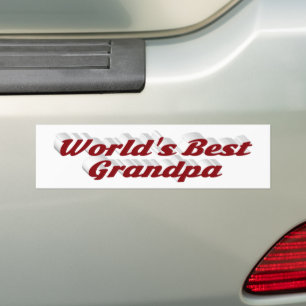 Best opa burgundy text bumpersticker