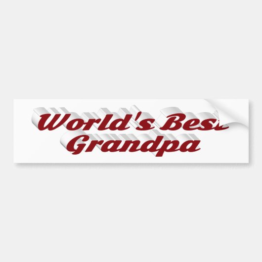 Best opa burgundy text bumpersticker (Voorkant)