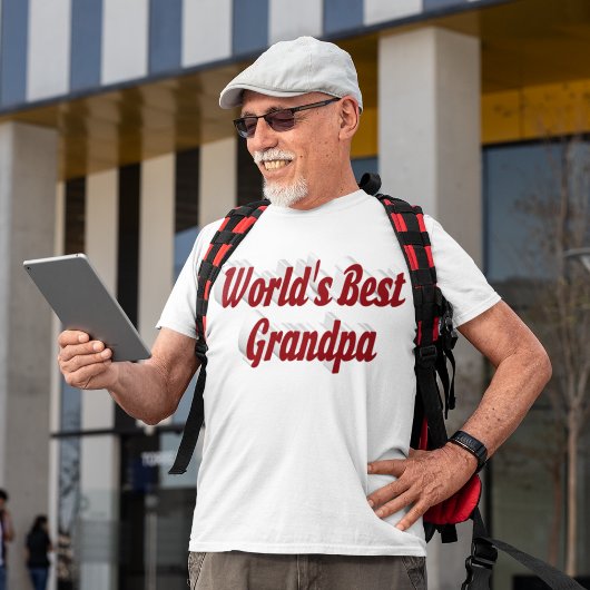 Best opa burgundy text t-shirt