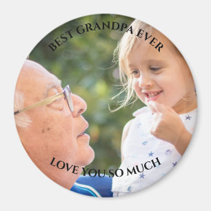 Best opa Ever Custom Foto Grandchildren Love Magneet