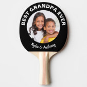 Best opa Ever Custom Photo Black Tafeltennisbatje (Voorkant)