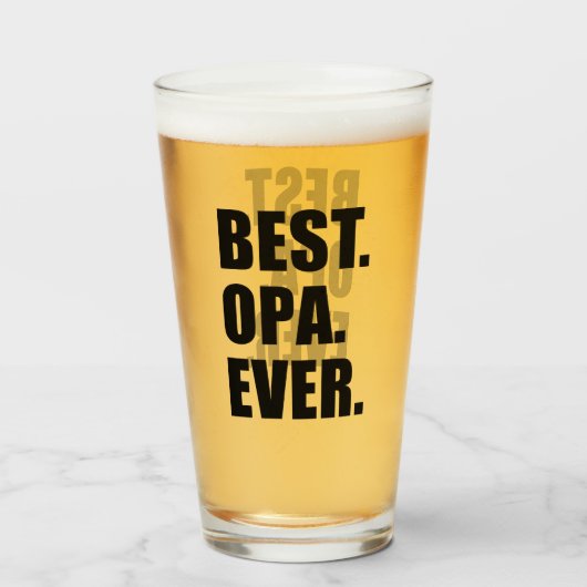 Best Opa Ever German Grandfather Glas (Voorkant gevuld)
