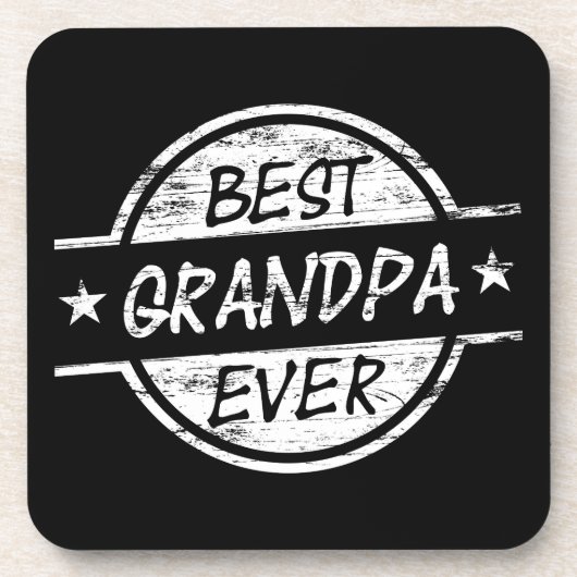 Best opa Ever White Bier Onderzetter (Voorkant)