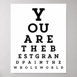 Best opa Typografie | Poster Snellen Chart