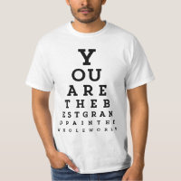 Best opa Typografie | T-shirt met Snellen Chart