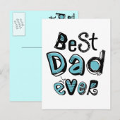 Best Pa Ever Typografie Briefkaart (Voorkant / Achterkant)