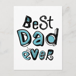 Best Pa Ever Typografie Briefkaart