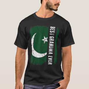 Best Pakistani Grandma Ever Pakistan Flag Moeders T-shirt