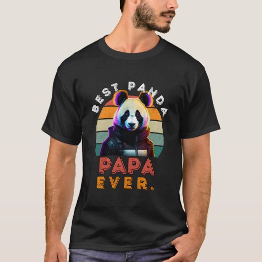 Best Panda Papa Ever Cyberpunk Panda T-shirt (Voorkant)