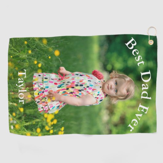 Best Pap Ever Photo Golfhanddoek (Horizontaal)