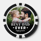 Best Pap Ever Photo Poker Chips (Voorkant)
