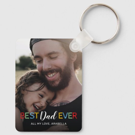 Best Pap Ever Photo Sleutelhanger (Achterkant)